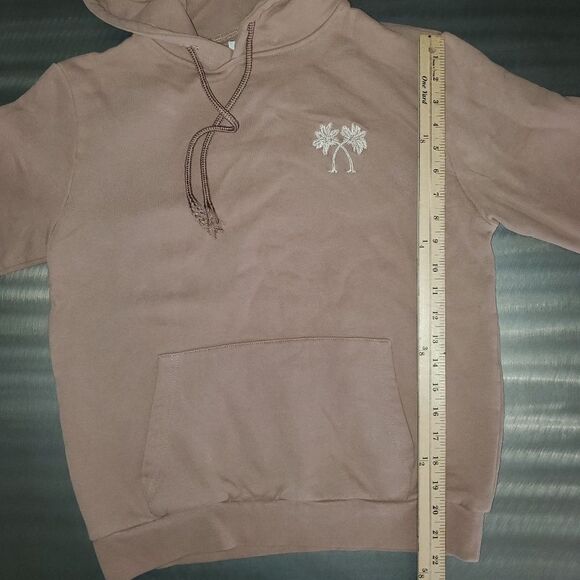 Suspicious Antwerp Brown Hoodie Palm Tree Tulum Spellout Logo Clay Small - Picture 8 of 13